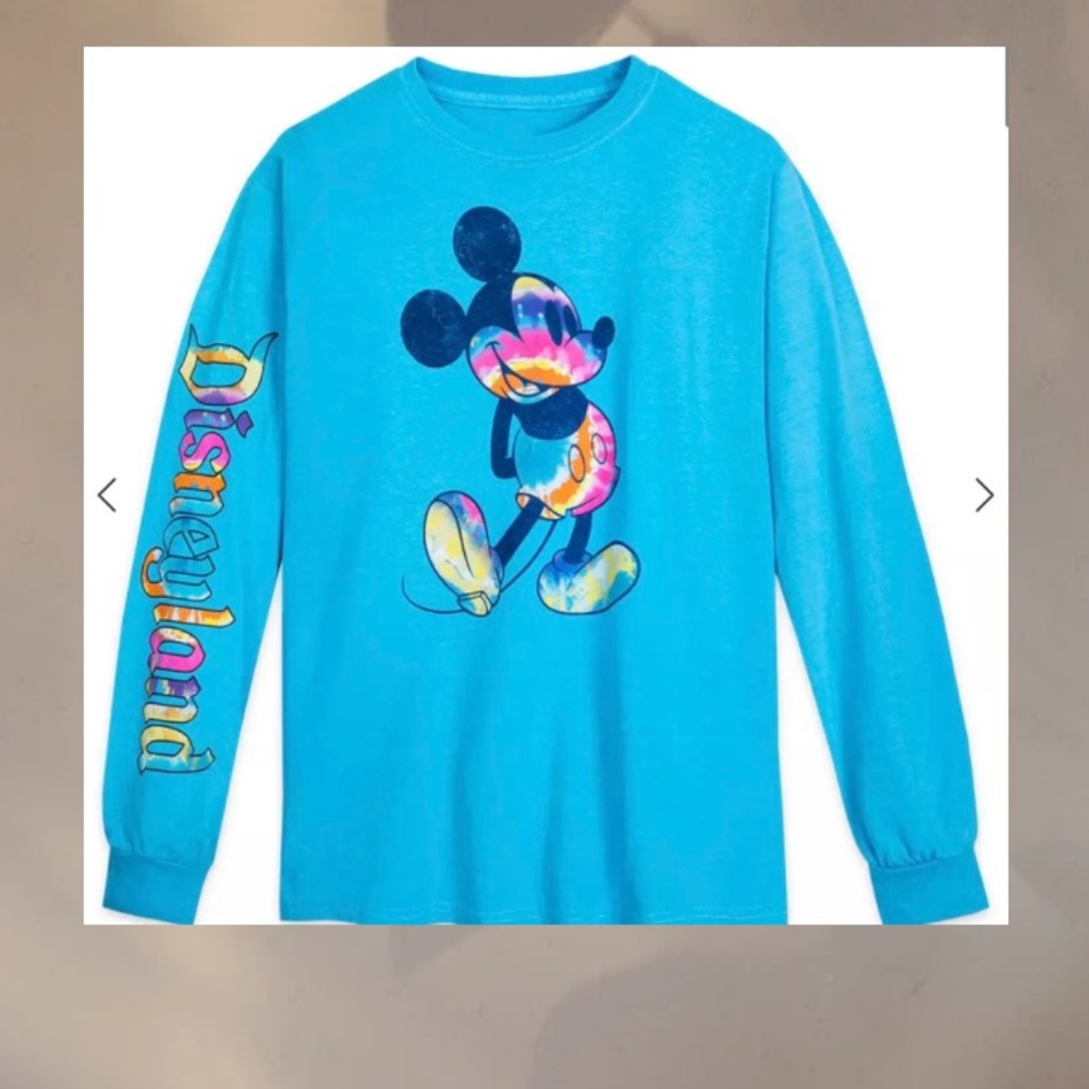 Blue tie dye Disneyland jersey